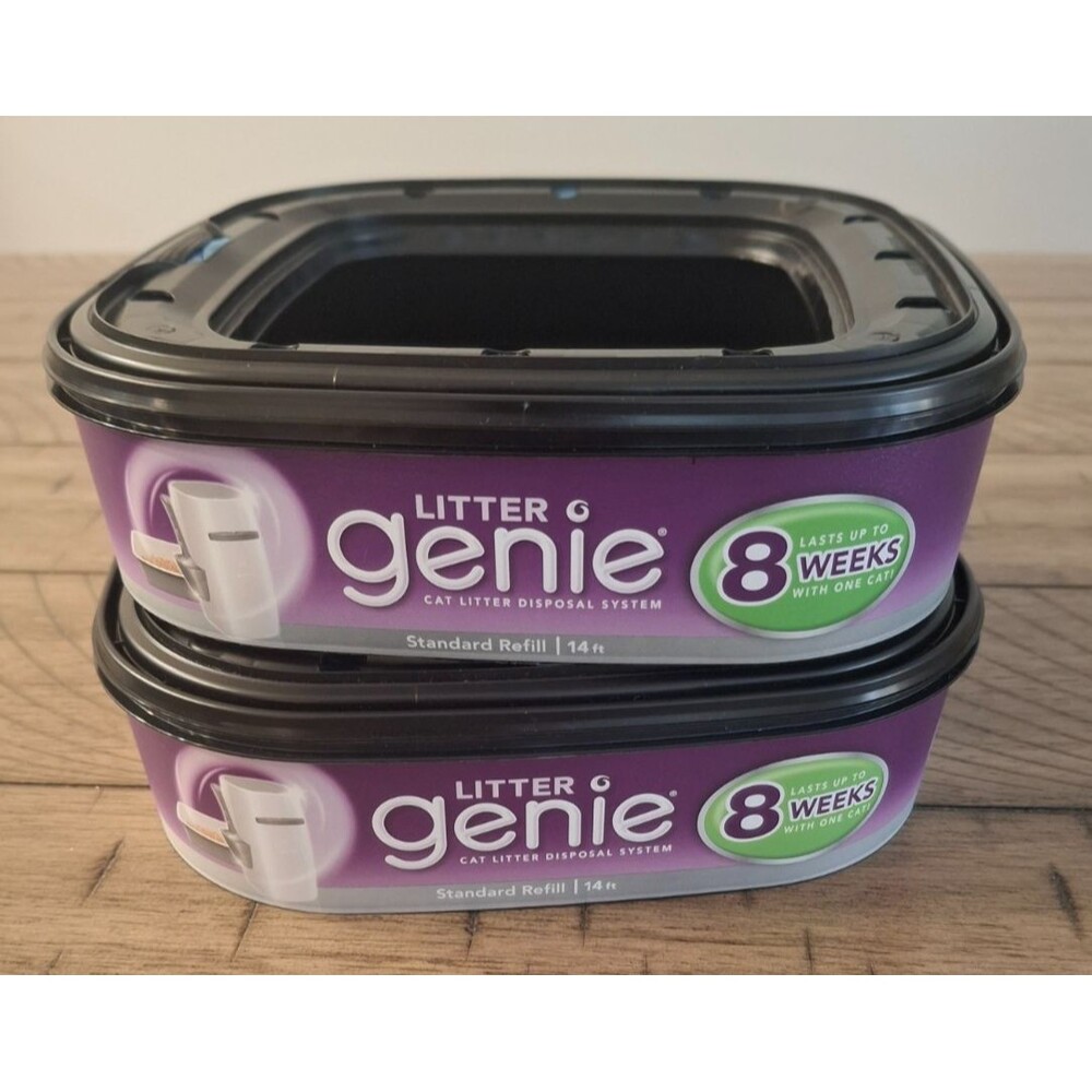 2 Packs Litter Genie Bags Standard Refill 14ft Cat Litter Disposal System 16 Wks